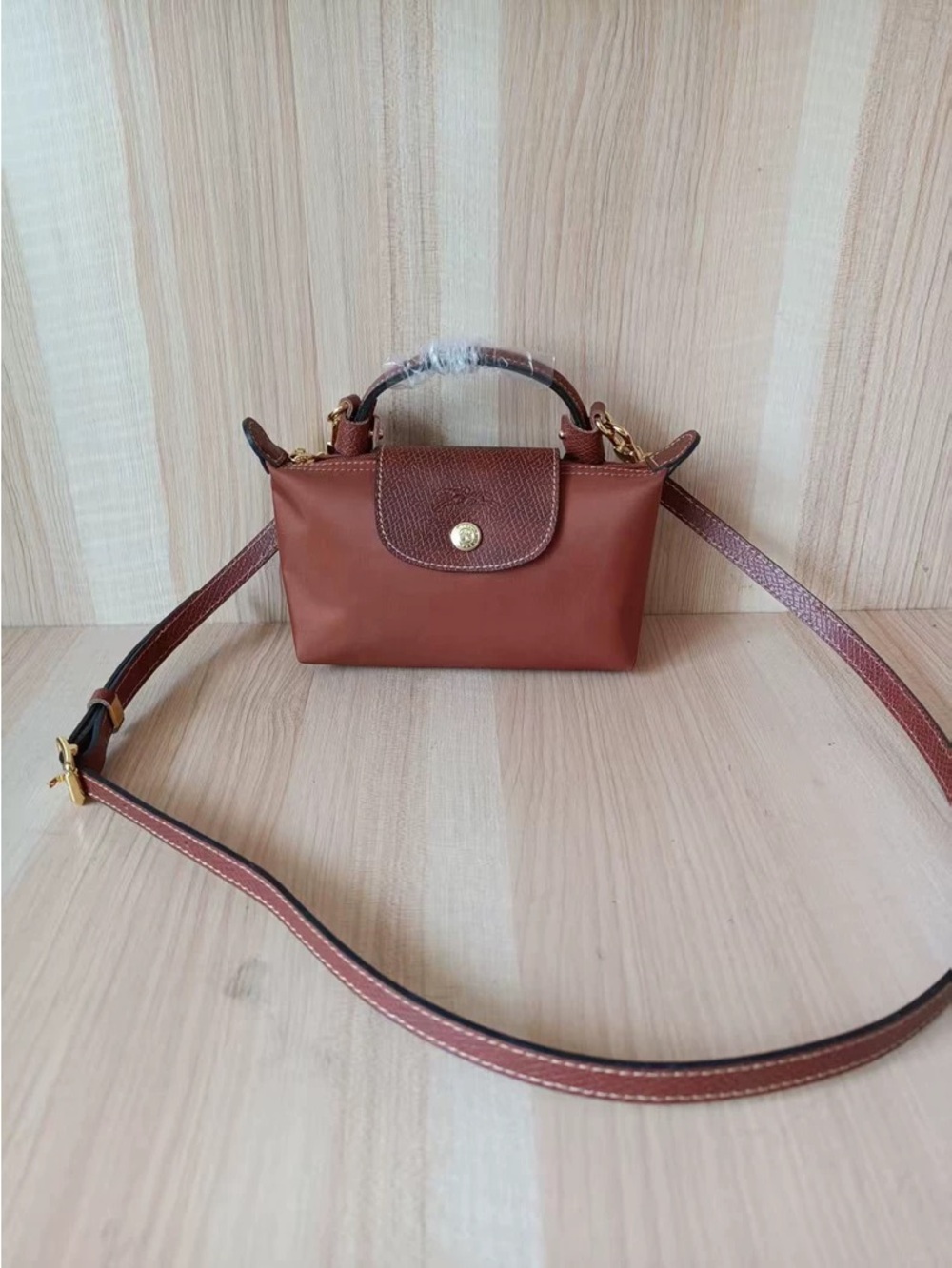 Longchamp Brown Mini Top-Handle Crossbody Bag - Picture 3 of 6